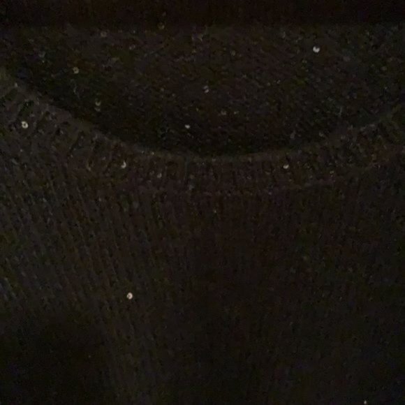 Black Sweater With Glitter Beads - Picture 5 of 6